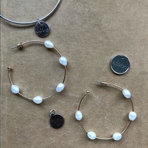 Gorgeous Pearl Hoop Earrings!